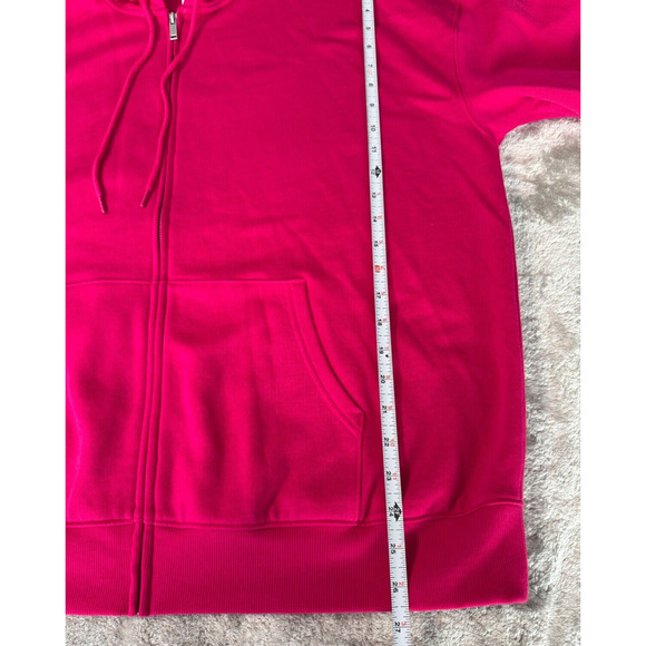 Old Navy Hot Pink Full Zip Sweatshirt Sweatpants Matching Set Womens Medium - Picture 5 of 12